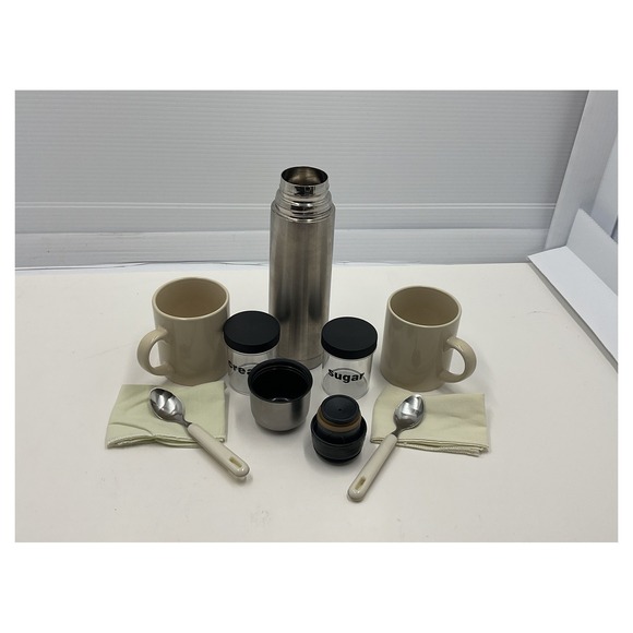 The Unbranded Brand Other - Gevalia Stainless Steel Travel Coffee Set with Thermos Mugs & Spoons